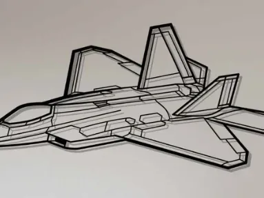 F-22 Raptor Wall Art Silhouette