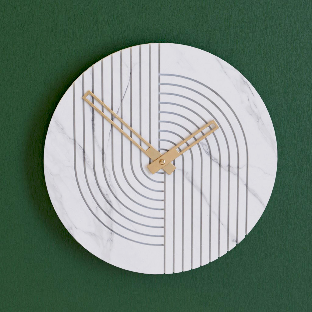 Circular Fluted Clock