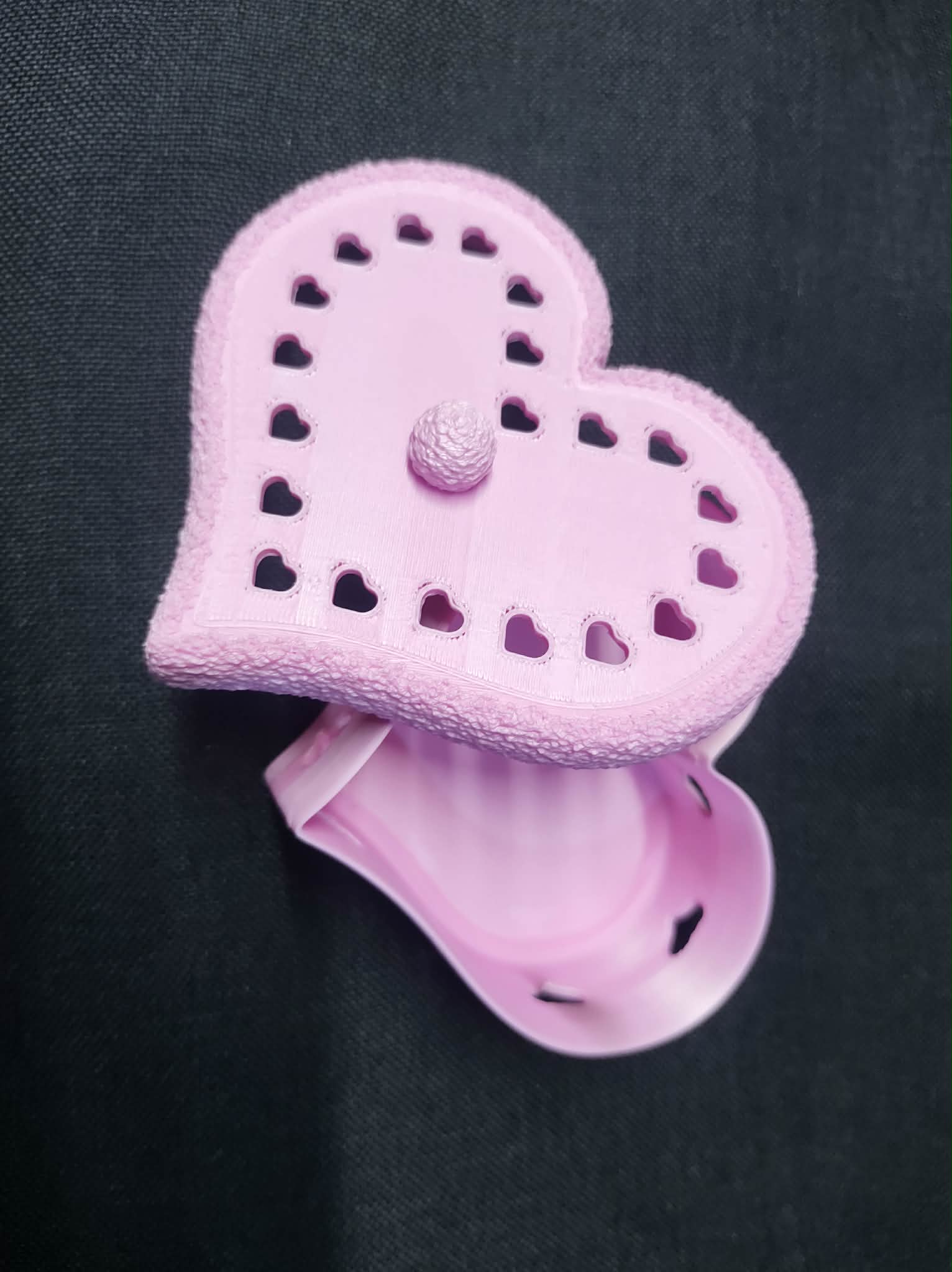 Valentine Heart Fluffy Gift Trinket Box With Heart Holes