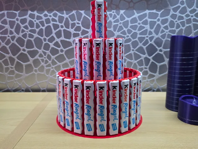 Kinder chocolate bar cake base