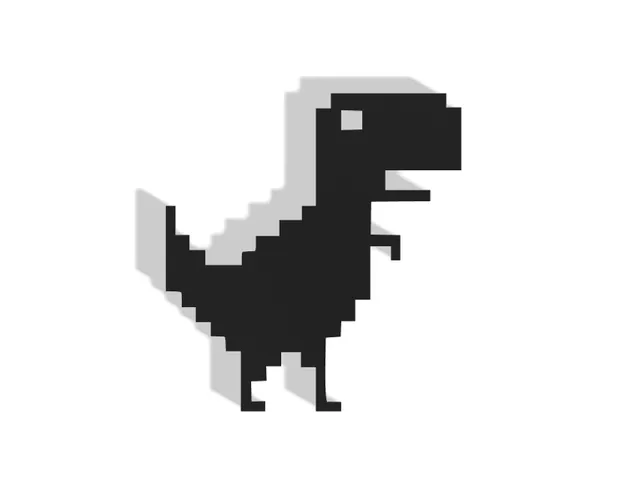 Chrome Dino Decor