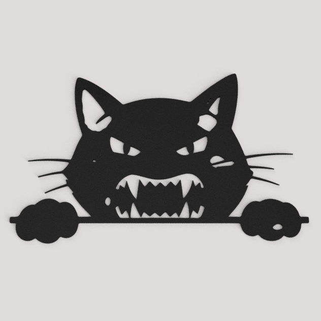 Angry Cat Silhouette