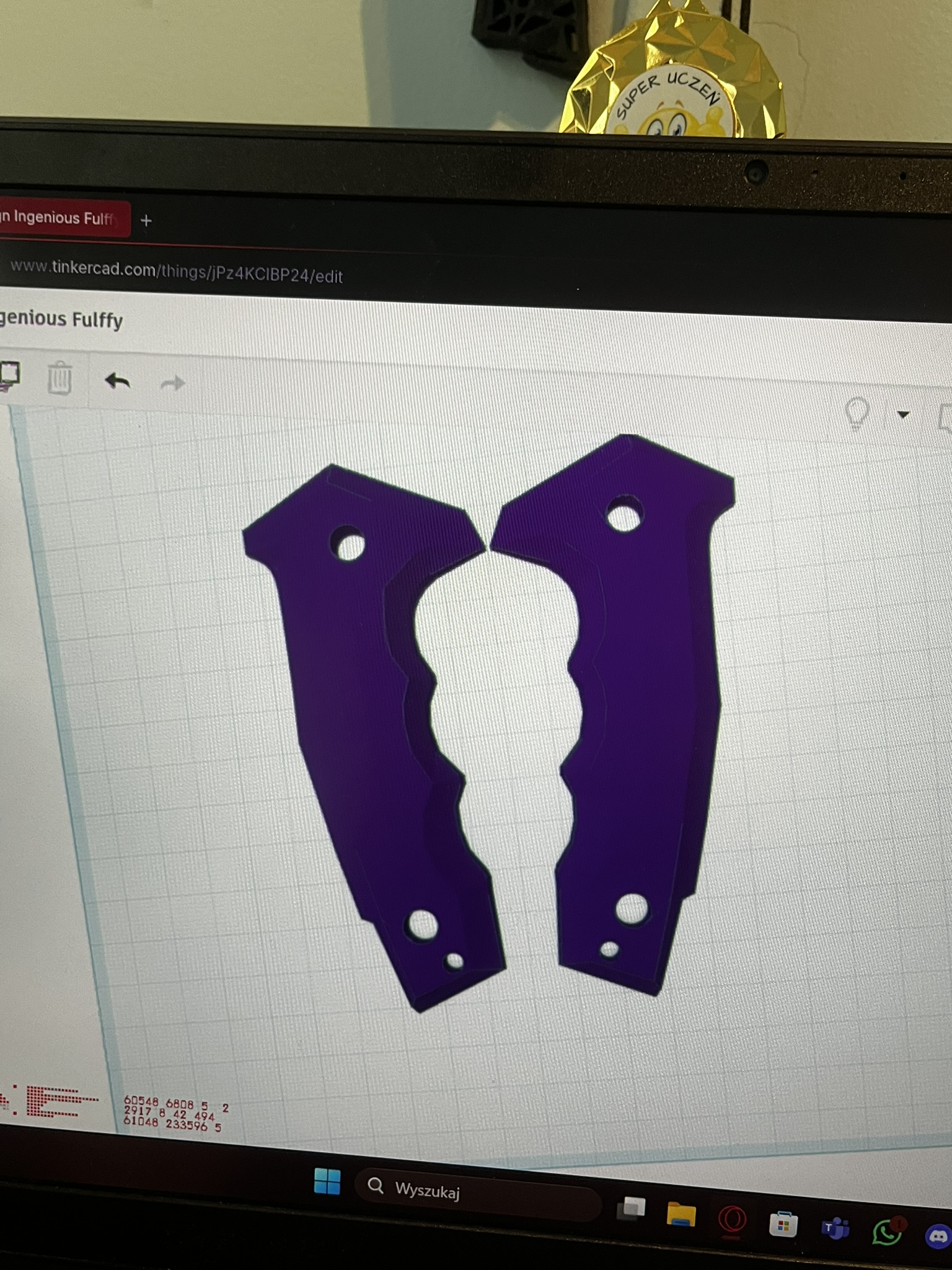 Valorant blade holder with keychain hole