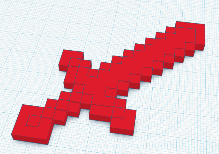 Minecraft Sword (With pixelated texture)