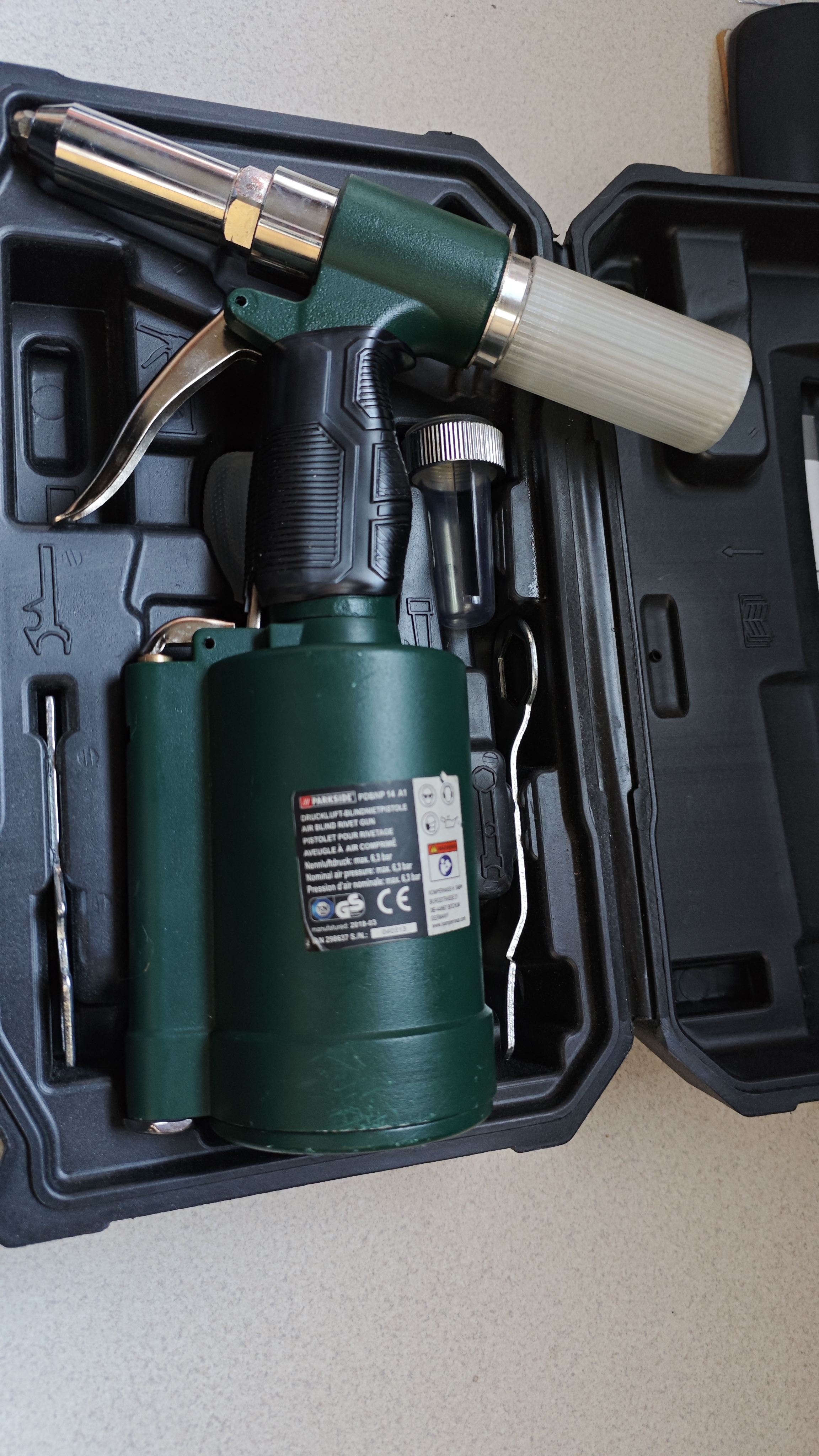 Parkside Air Rivet Gun replacement reservoir — STL Grátis | 3DFinder