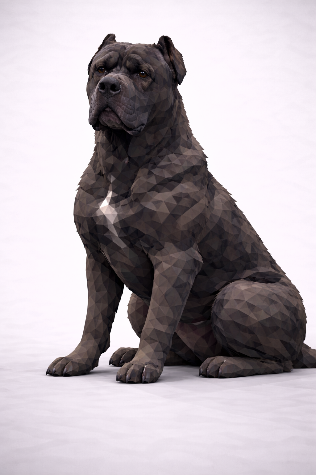 Cane Corso dog Low Poly
