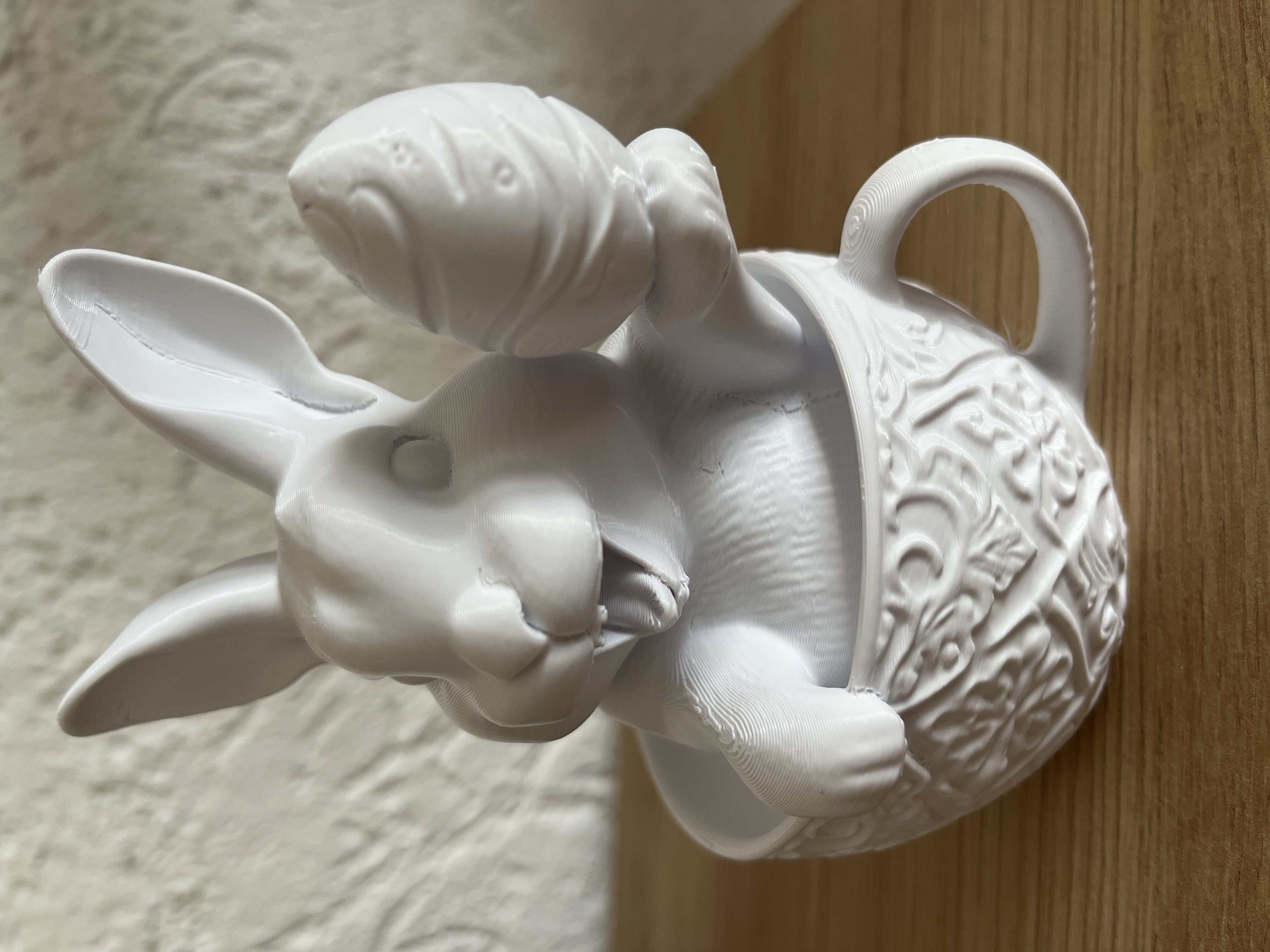 Bunny in Teacup with Easter Egg