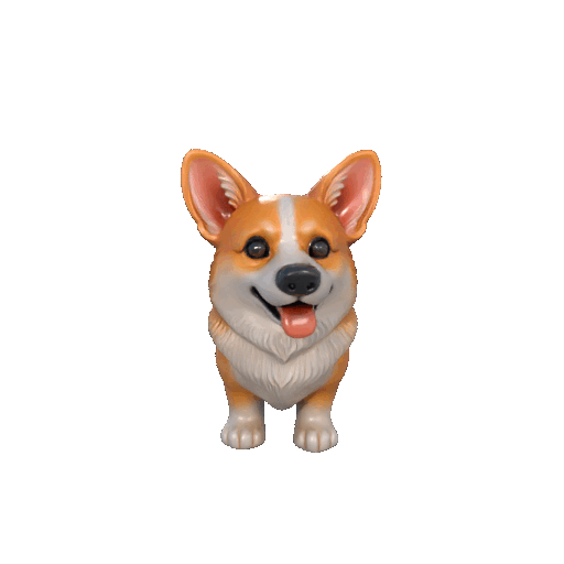 Pembroke Welsh Corgi Figurine – 3D Printable Cute Dog Model