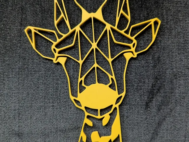 Giraffe Wall Sculpture 2D
