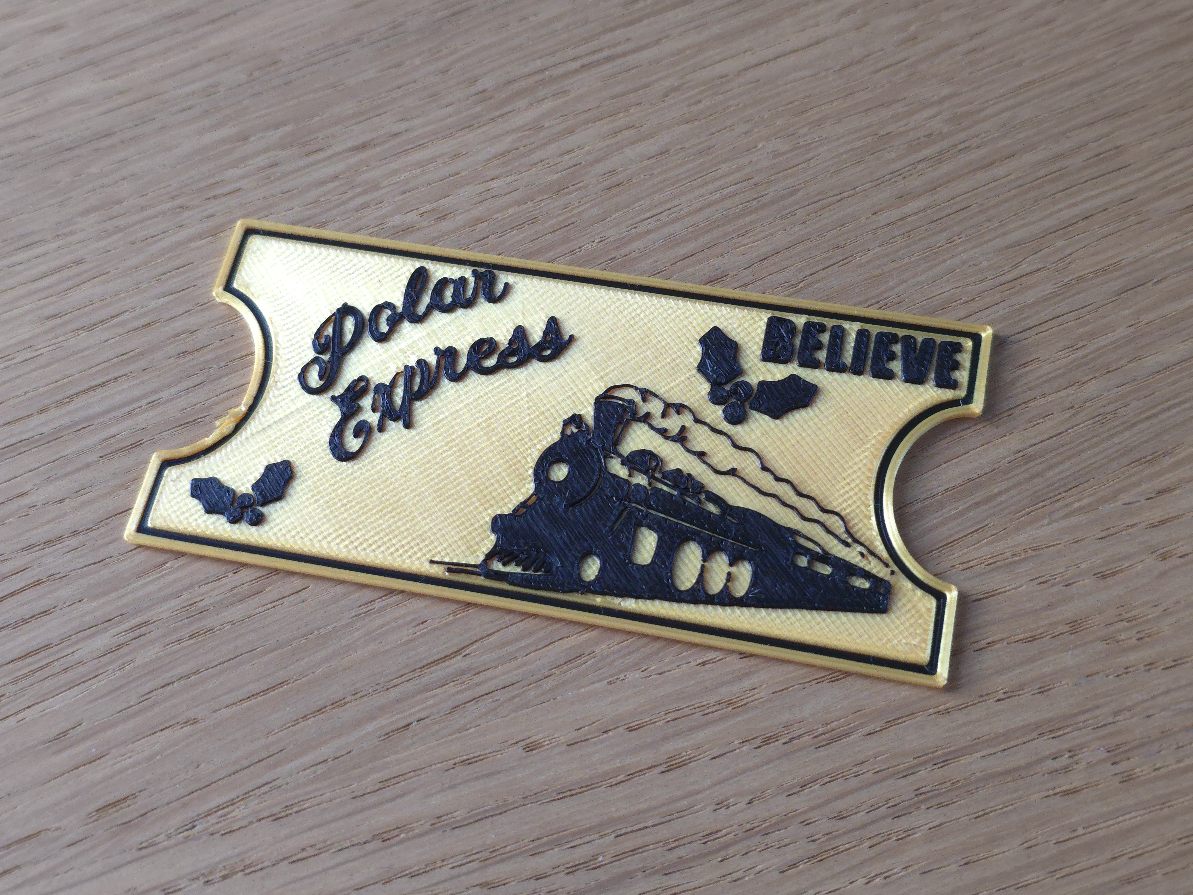 Polar Express Goldenes Ticket Weihnachten XMas