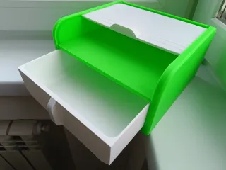 Tambour Box with Drawer