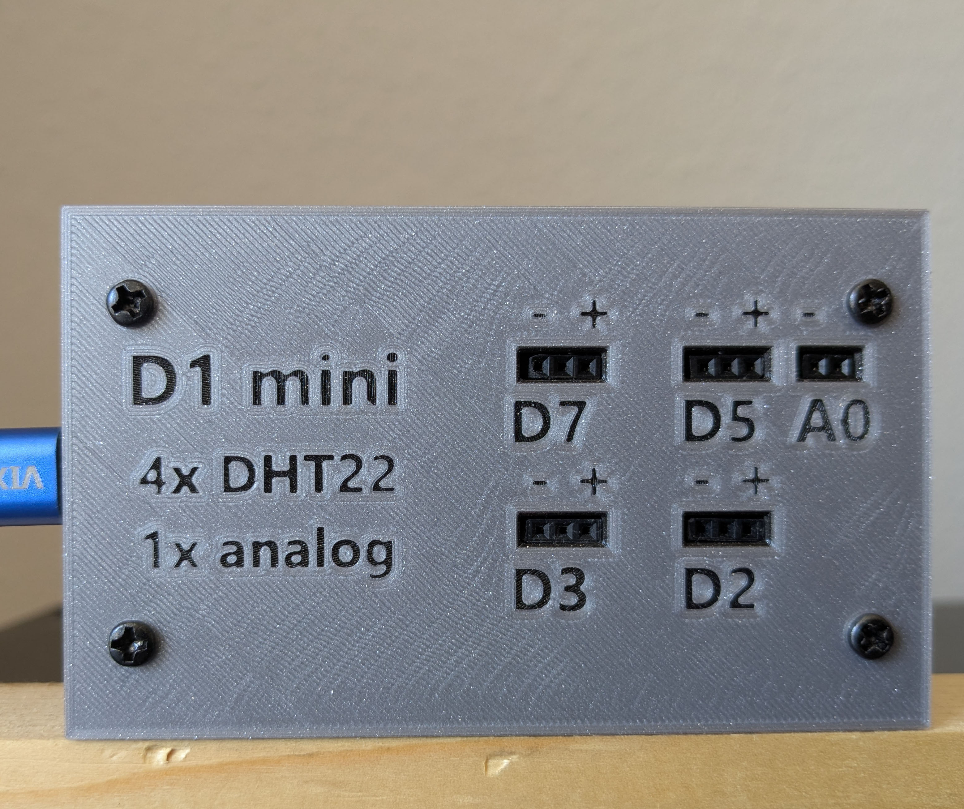 Enclosure for D1 mini / 4xDHT22 Controller