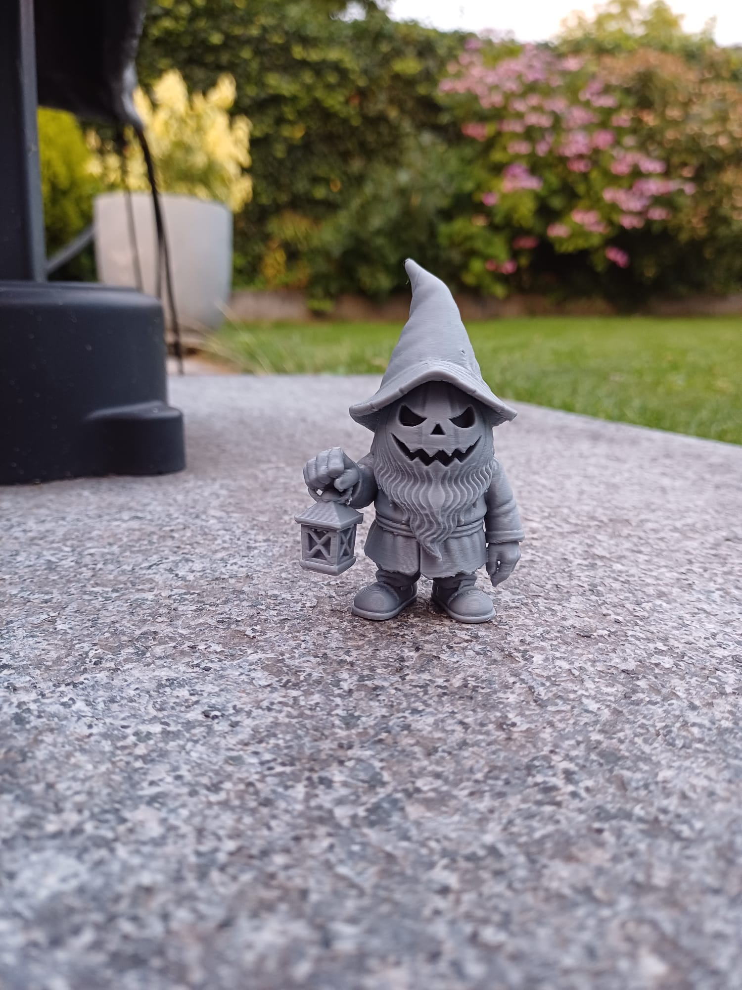 Pumpkin Head Gnome with Lantern