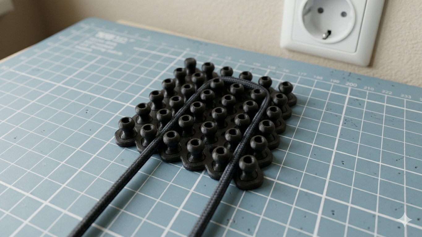 Miniatura 3 do modelo 3D Modular Grid Cable Organizer Wall Mount