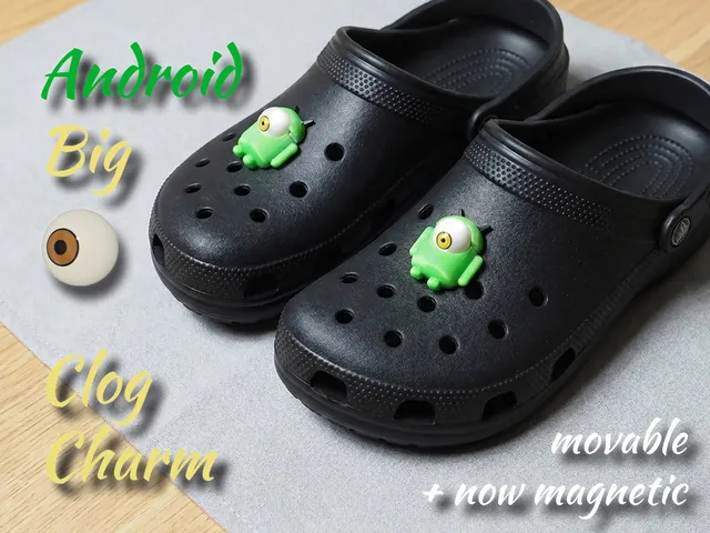 Android Clog Charm - Big movable Eye - NEW magnetic!