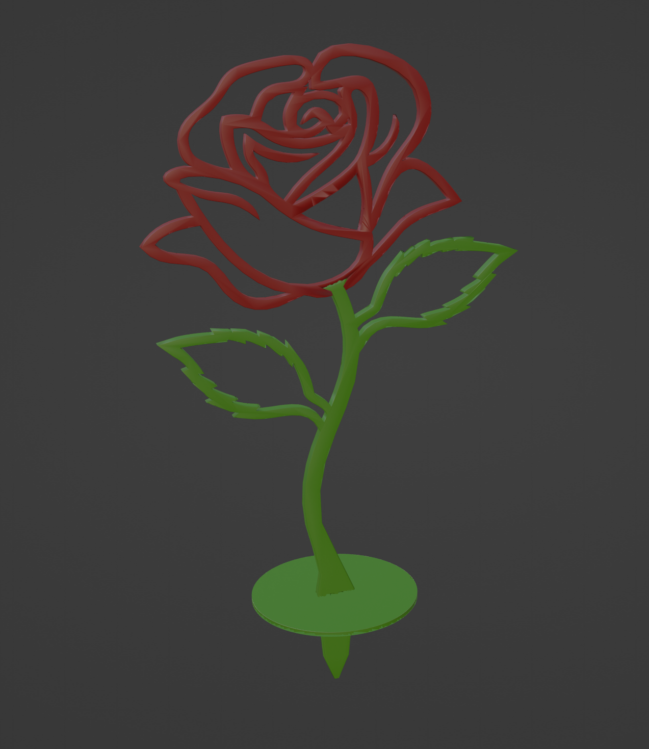 Line Art Rose With Pad