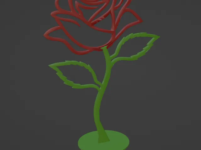 Line Art Rose With Pad