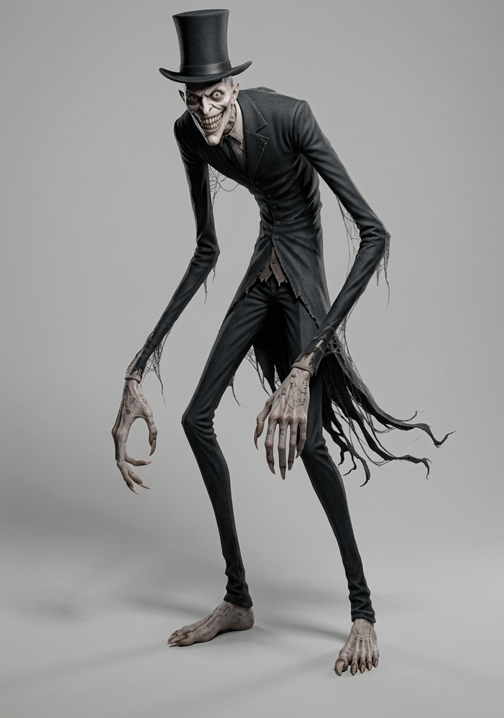 Horror Art - Long Arm Wraith Top Hat