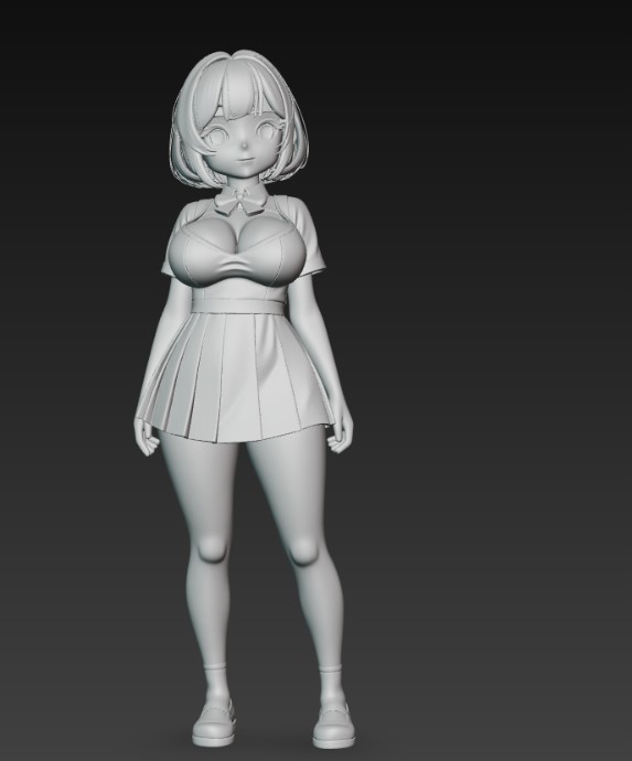 anime school girl with big tits — thumbnail 4