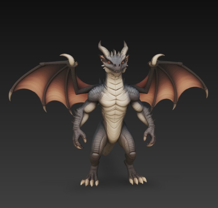 bipedal winged dragon — thumbnail 4