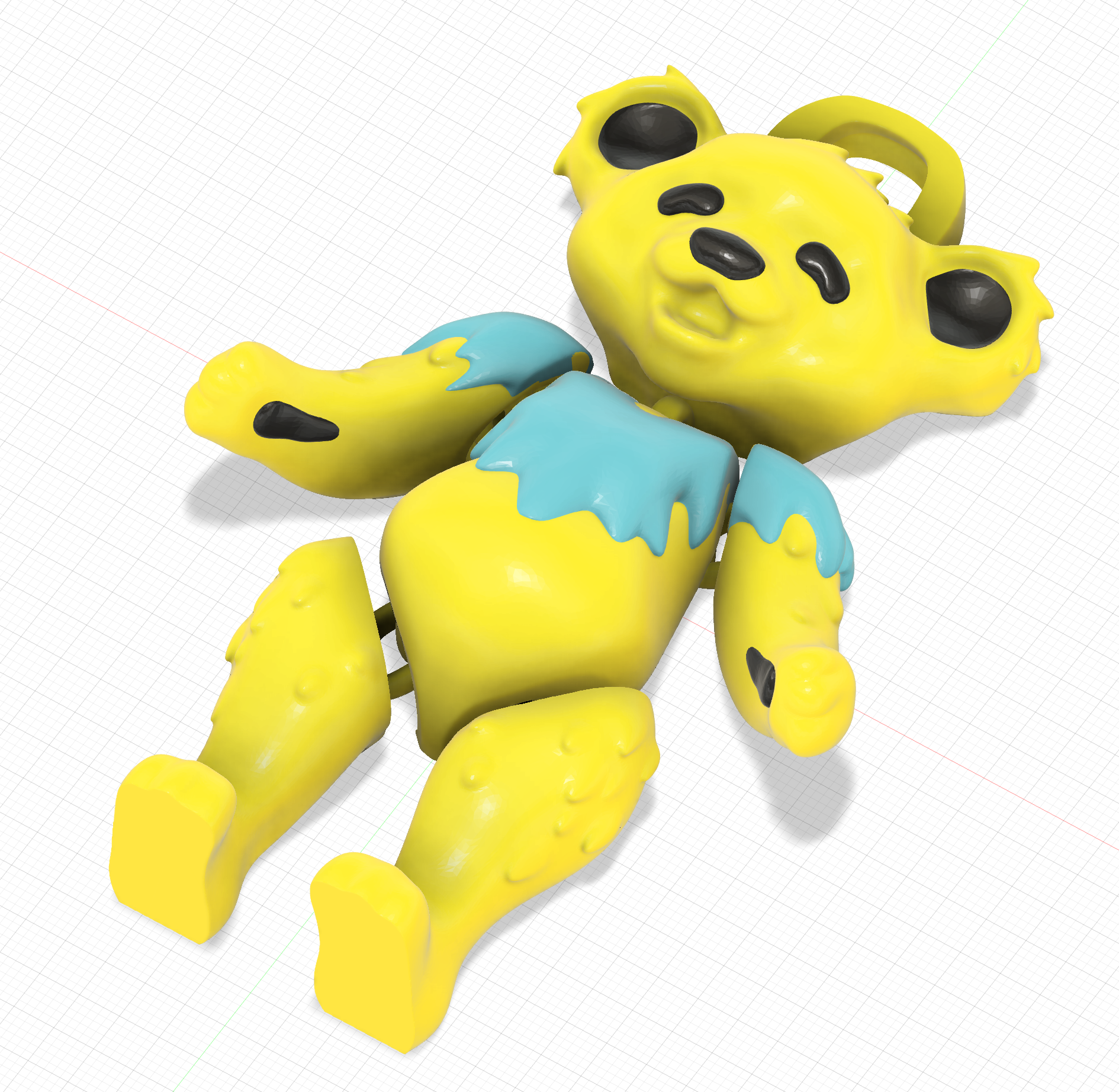 Articulated Grateful Dead Dancing Bear (remix) | flexi