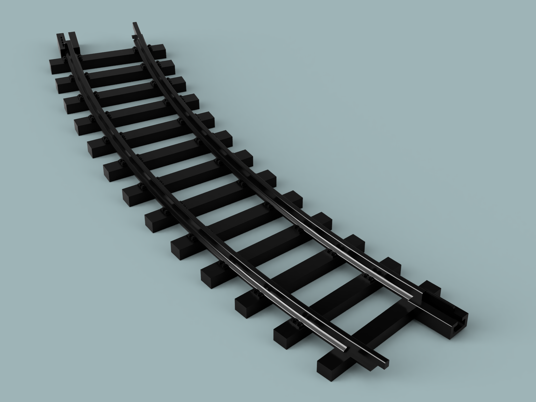 Half-Curve Segment | New Bright Wintersville Express S Gauge Track