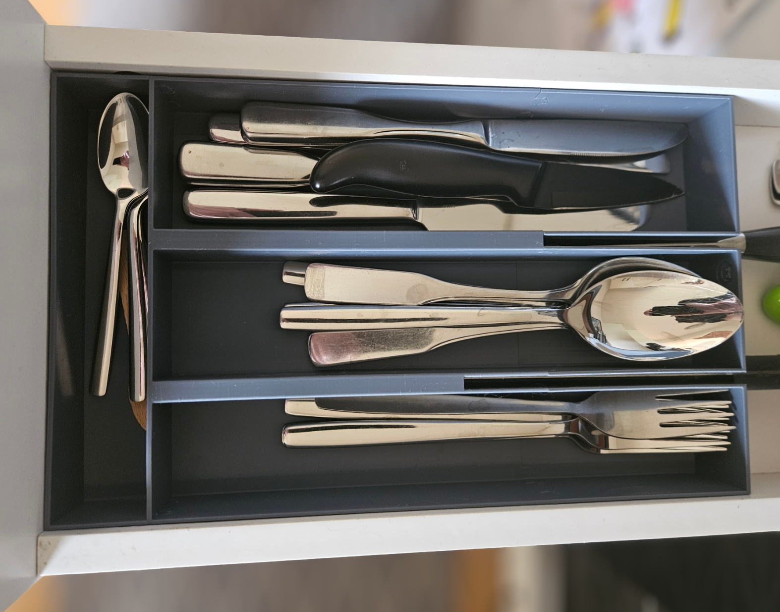 Narrow silverware tray / schmaler Besteckeinsatz