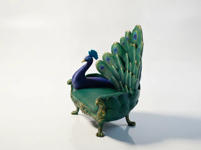 Peacock Chair Sculpture Animal 3D Printable