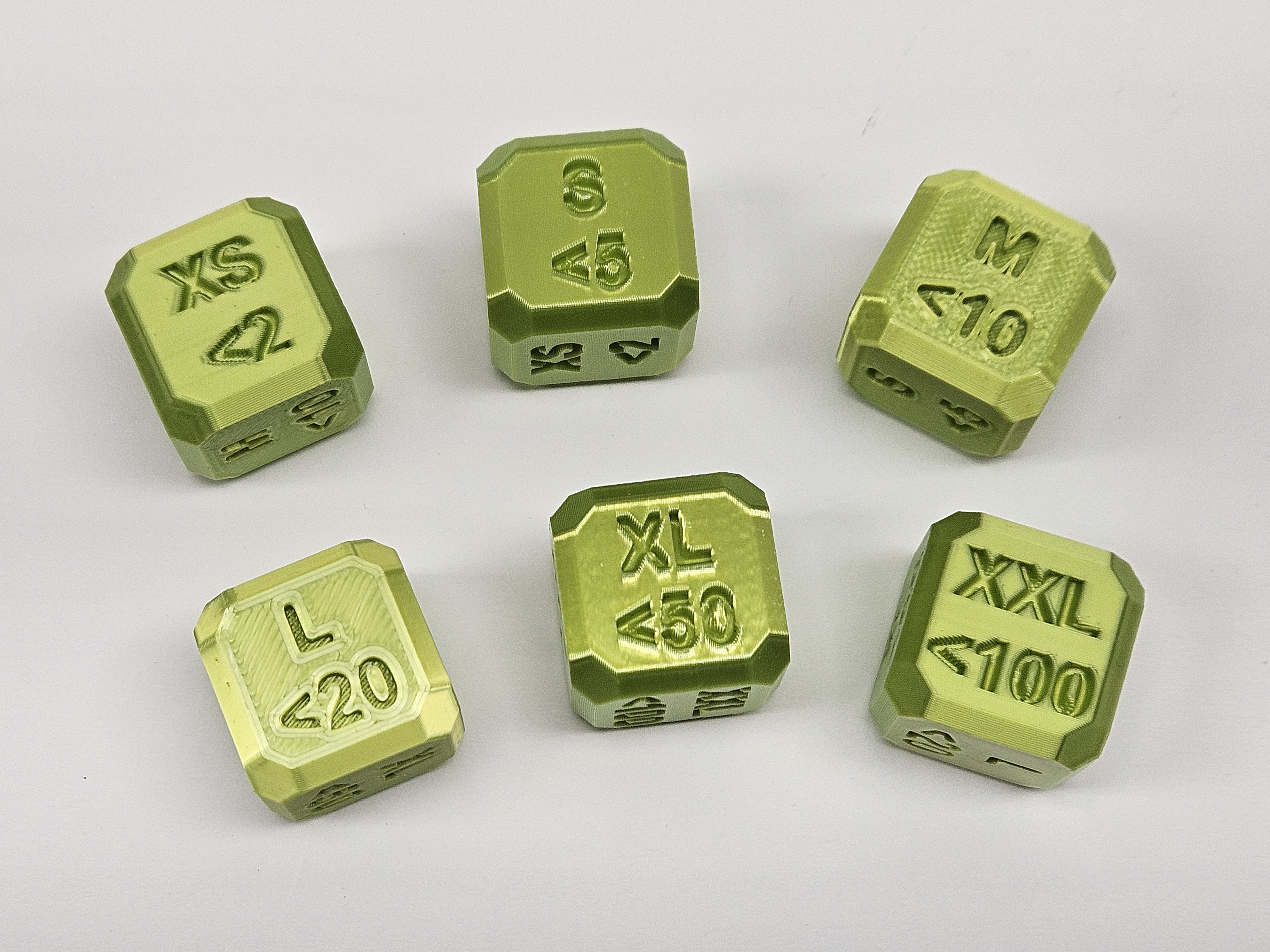 Estimation Dice (T-Shirt Sizes and Story Points)
