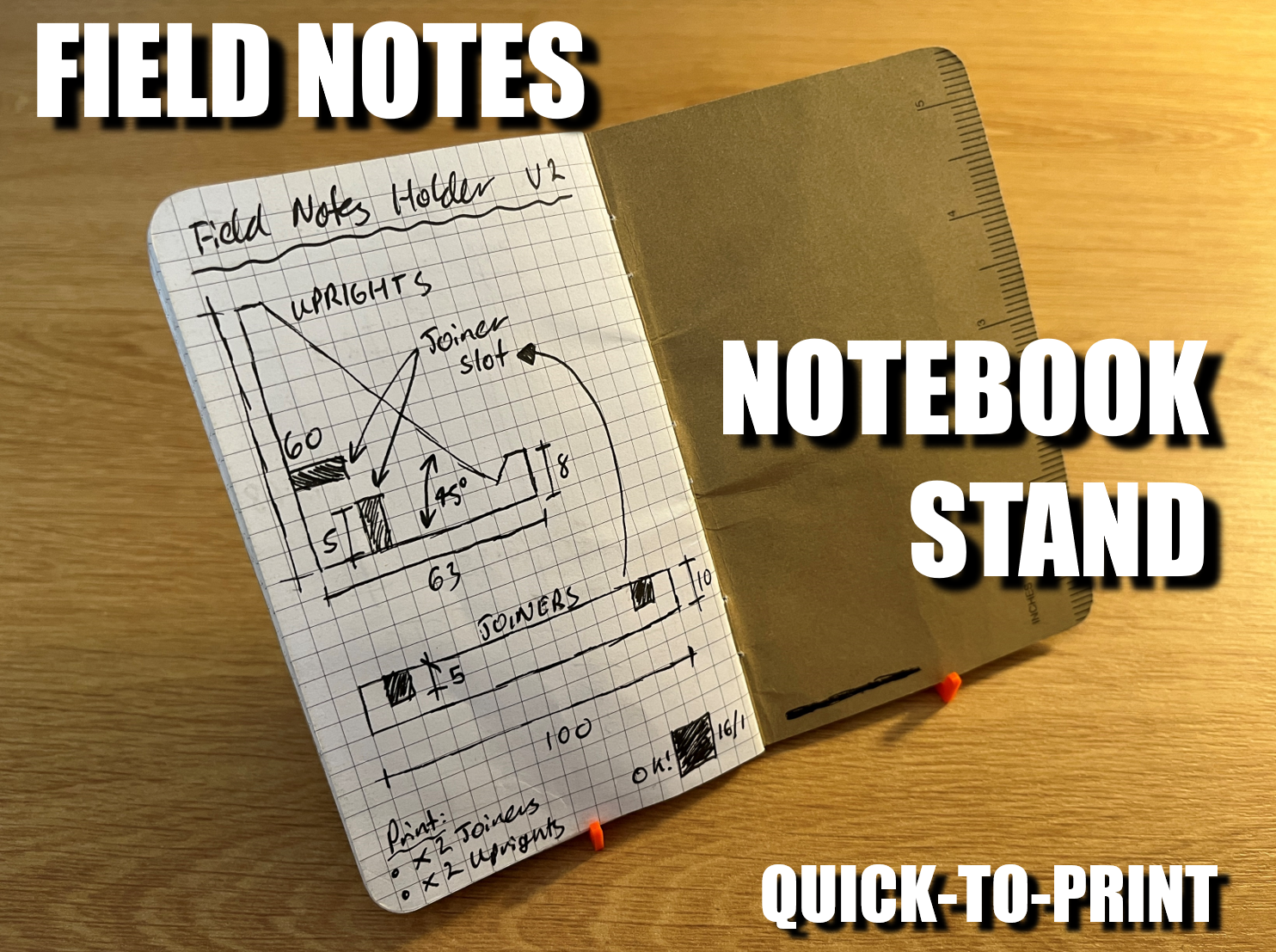 Field Notes Notebook Stand