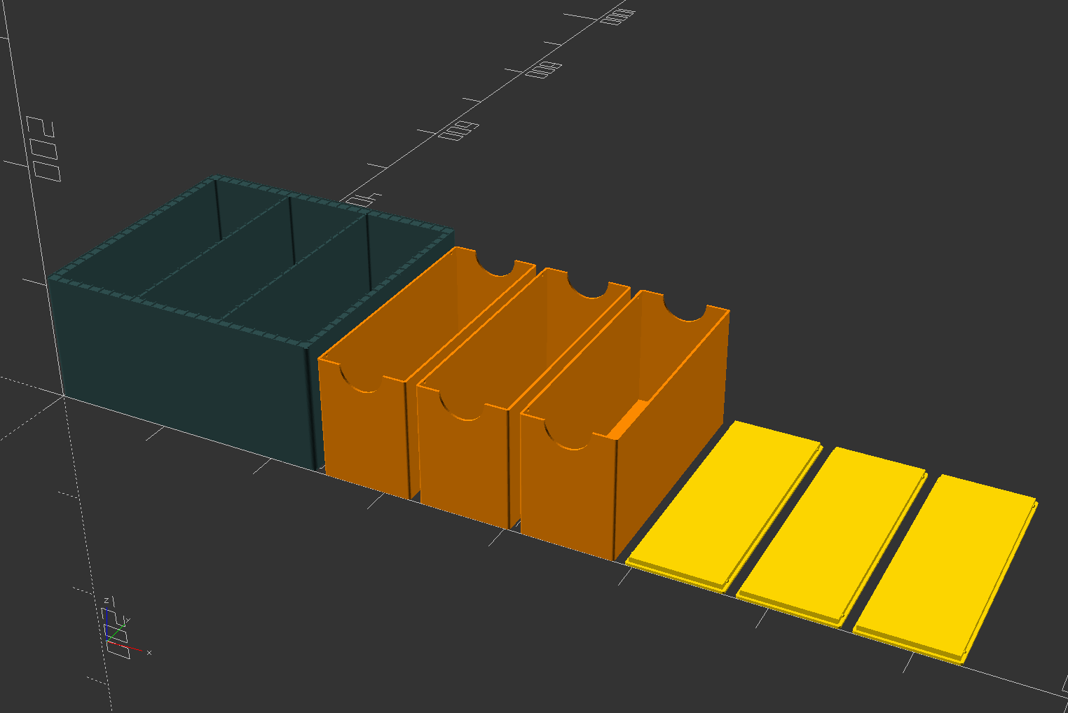 Miniatura 3 do modelo 3D GridStack Deck Box — Customizable TCG Storage