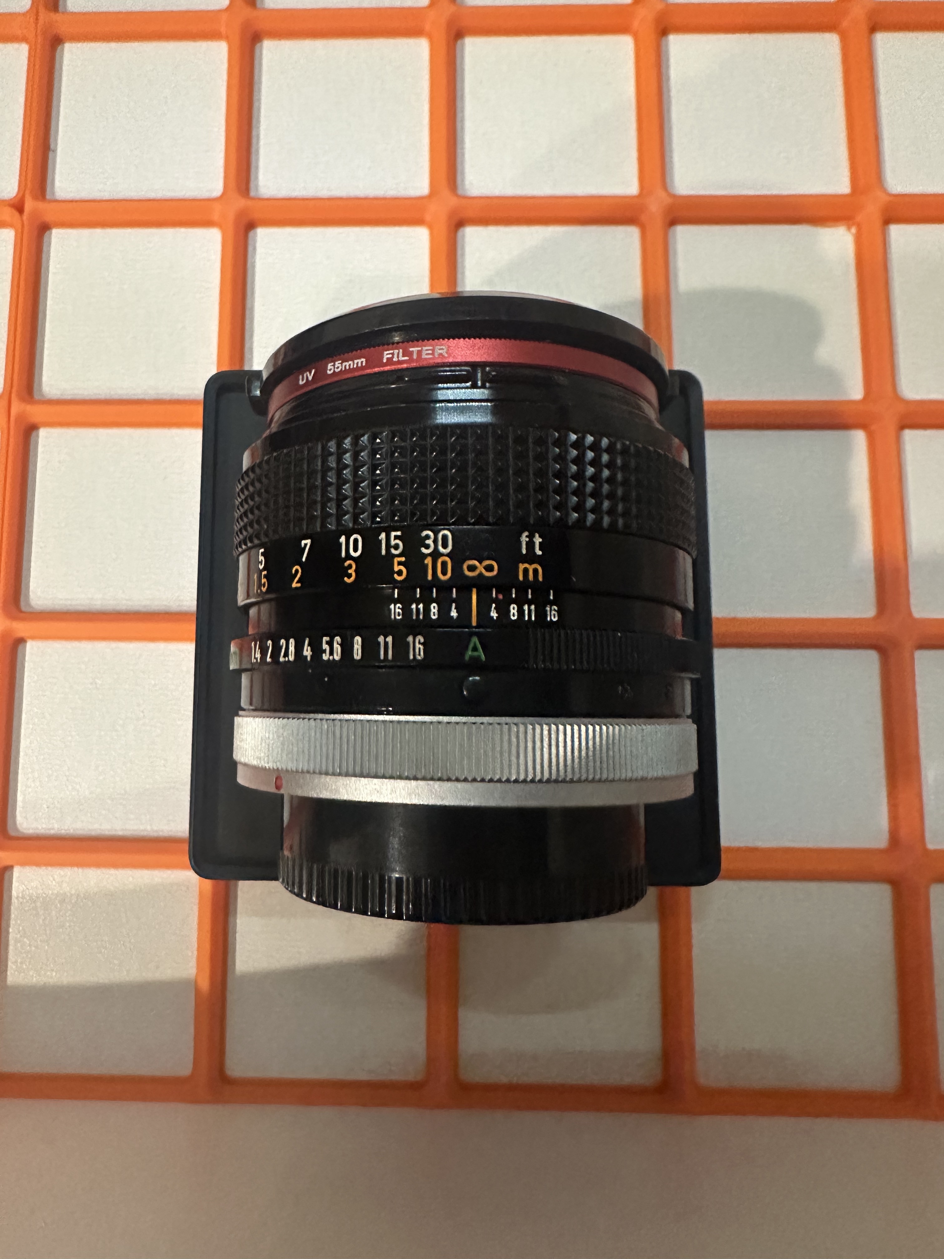 Gridfinity bin Canon FD 50mm f1.4