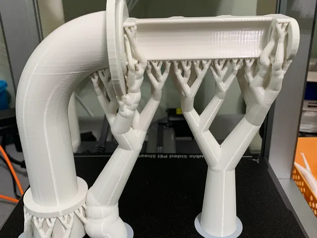 Adventurer 3 pro 2 spool holder with 90° angle for less lateral stress.