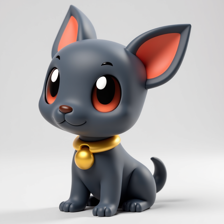 sitting dog Buddy - cute test print