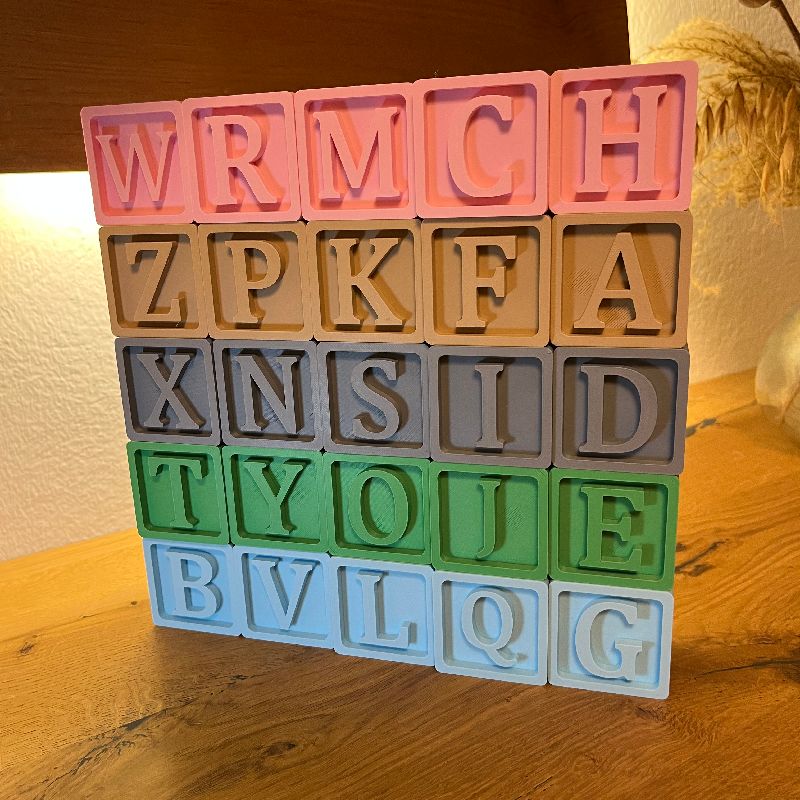 3D Alphabet Blocks A–Z + Heart by Lethimprint | Download free STL model ...