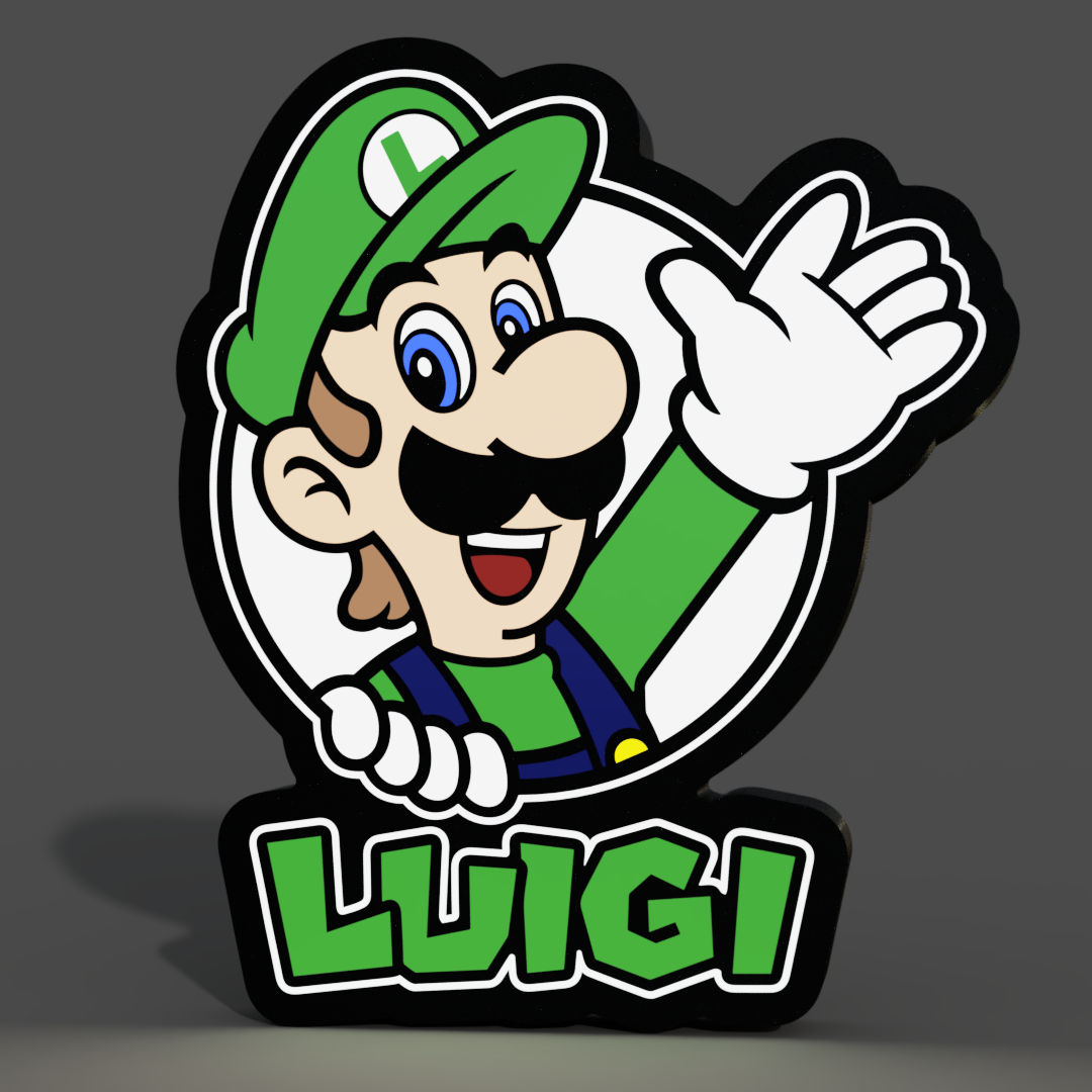 Luigi Remastered Lightbox LED Lamp