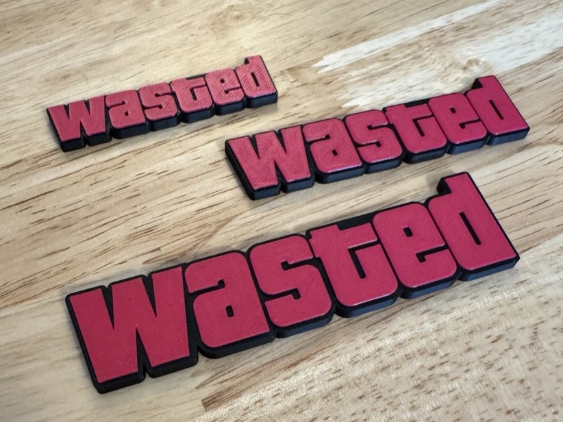 Wasted (GTA) - Fridge Magnet (Hot-Swap, Multi-Color) | Decoration For Whiteboard, Refrigerator, Locker, Cabinet | Home & Kitchen Essential, Classroom Office Supplies |