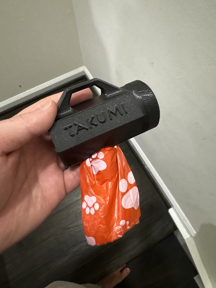 Durable 3D-Printed Dog Poop Bag Holder Smaller Bag Core