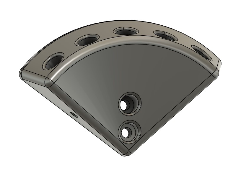 Miniatura 2 do modelo 3D 5 flag wall mount