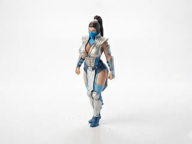 Busty Subzero Female Warrior Figurine 3D Printable