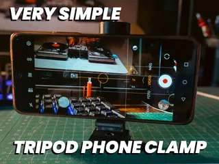 VERY SIMPLE tripod phone clamp