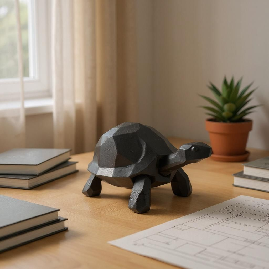 Miniatura 2 do modelo 3D Walking Low Poly Turtle
