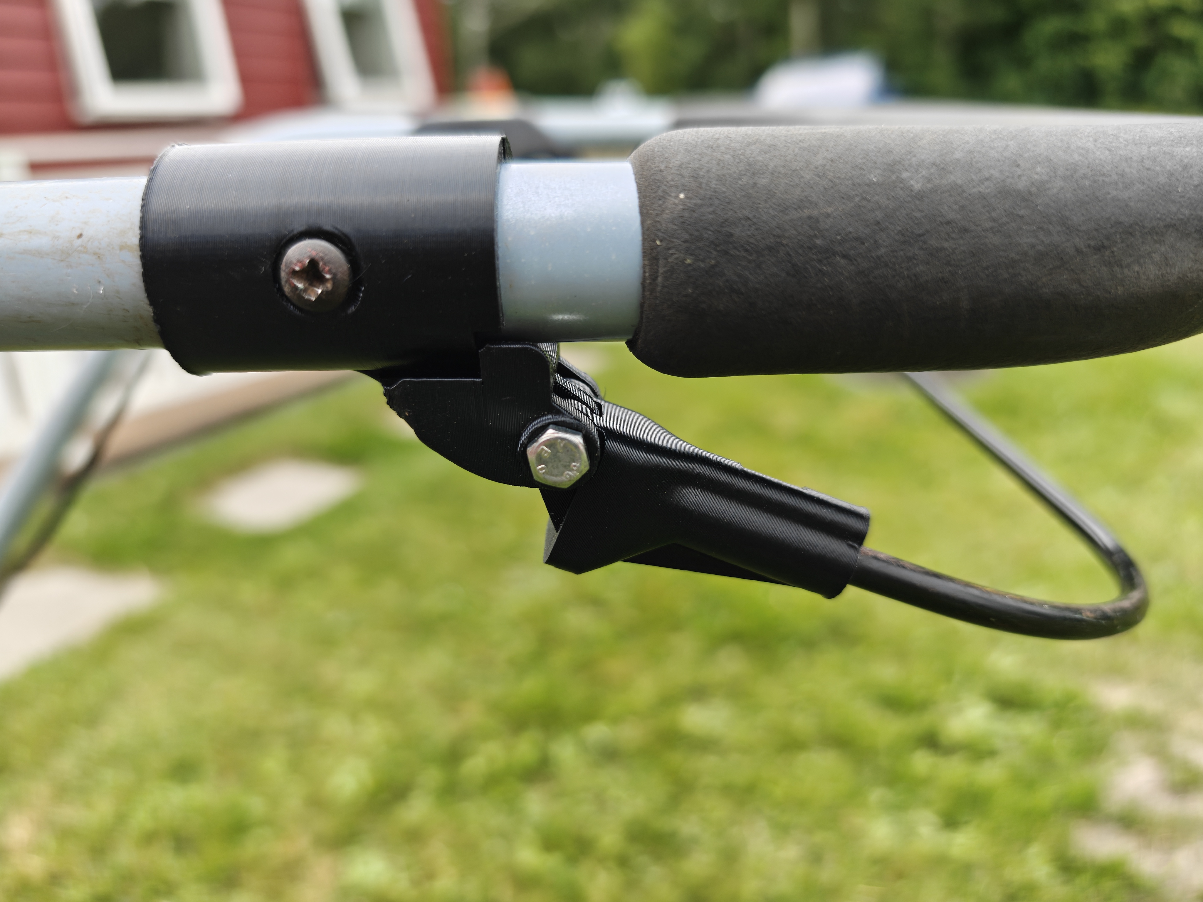 Bracket for lawnmower safety handle