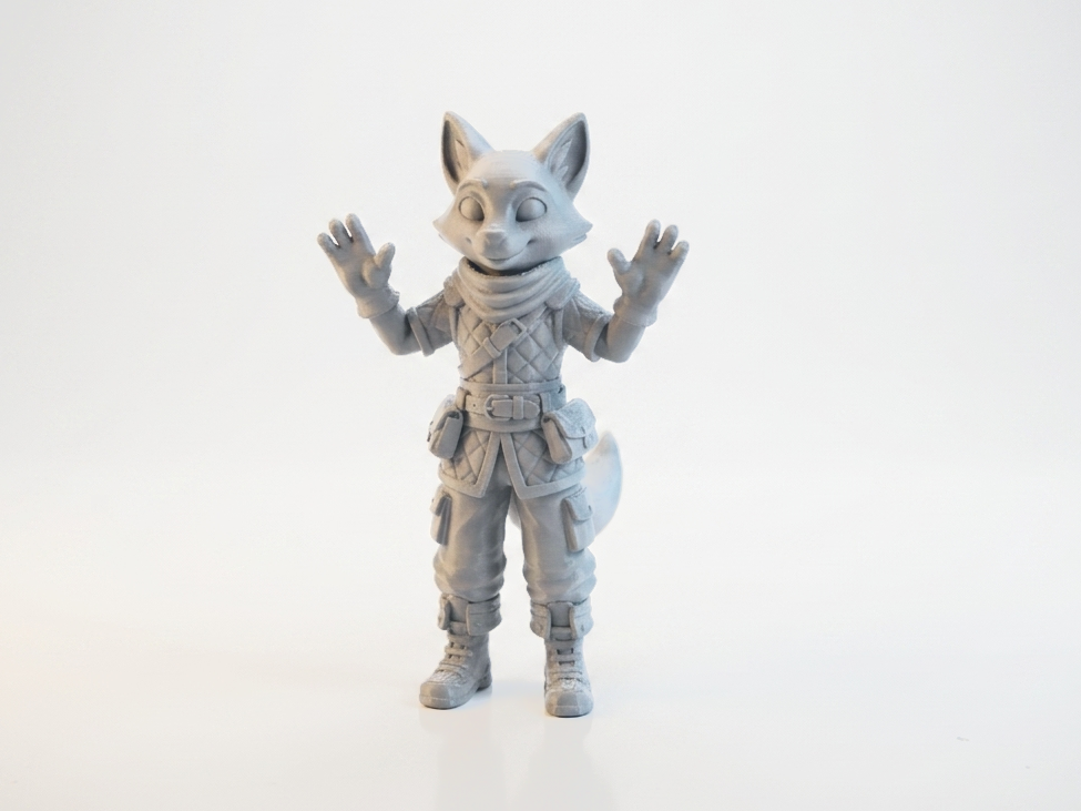 Fox with Hands Up Animal Figurine 3D Printable