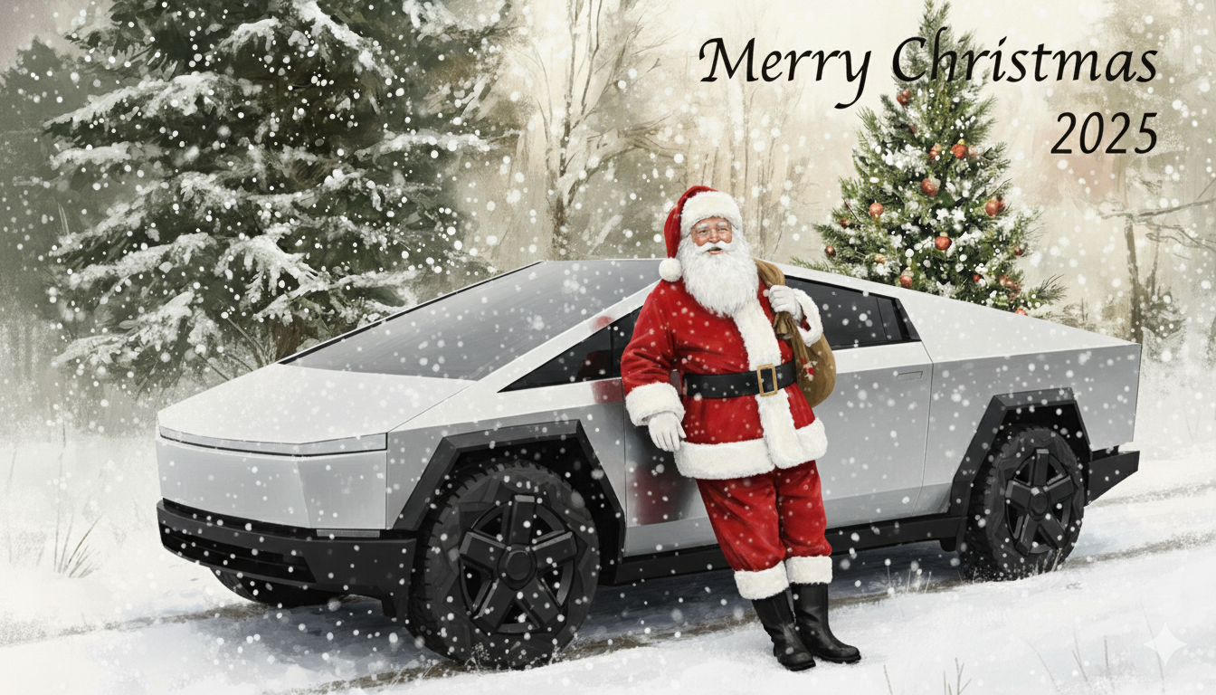 Cyber Truck Christmas Card 2025