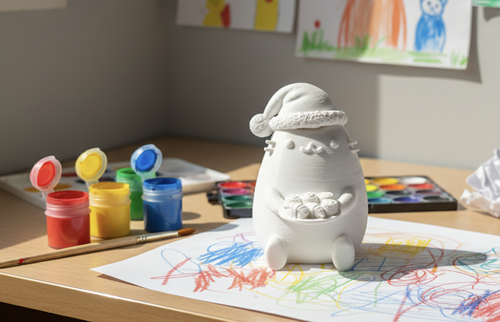 Christmas Pusheen with Sushi Figurine