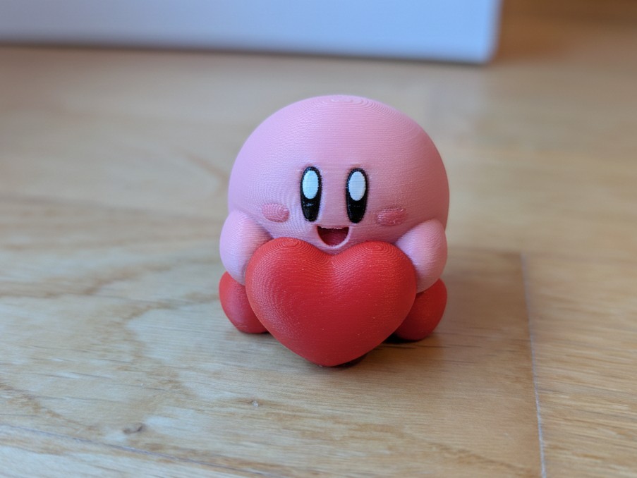 Valentines Day Kirby - multi- or monocolor - just 12g & <1 hour print!