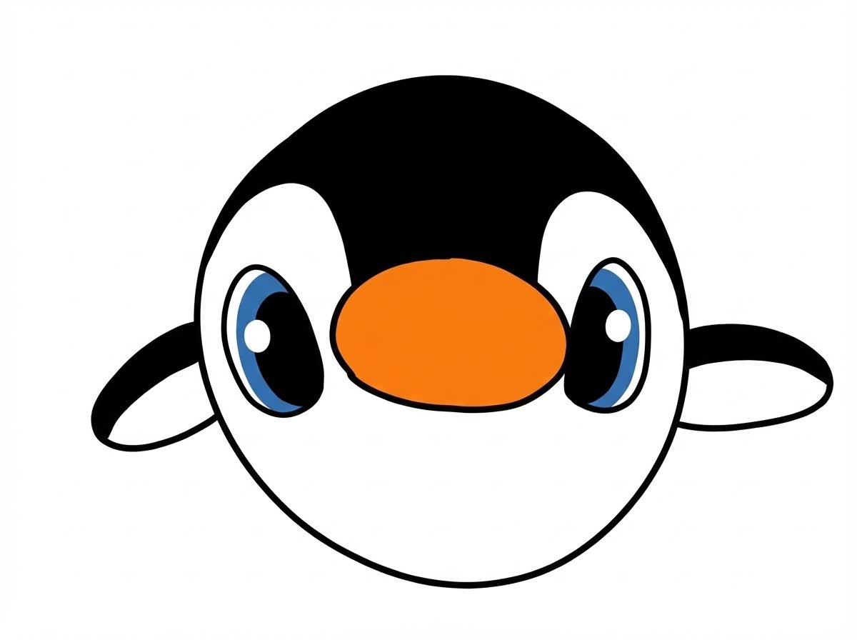 Penguin 2D Plate multicolor
