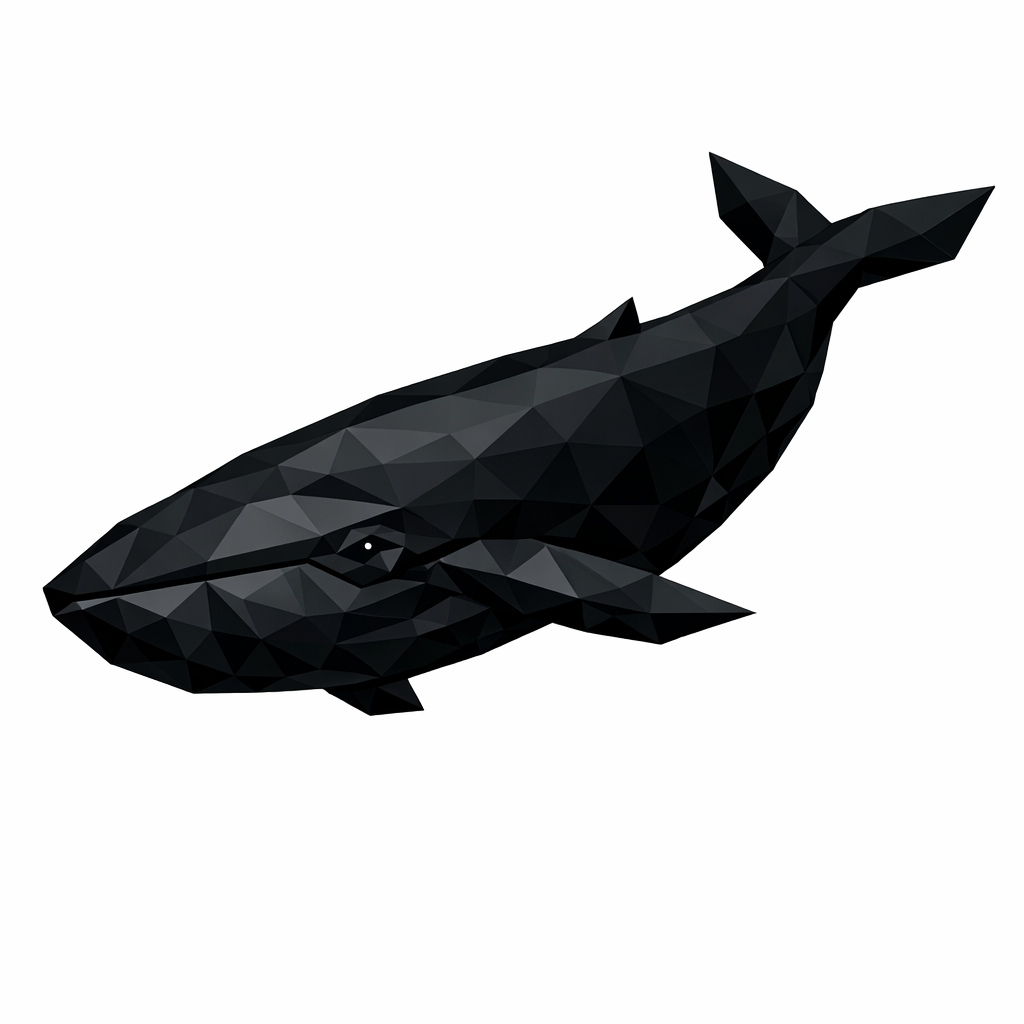 Low Poly Blue Whale