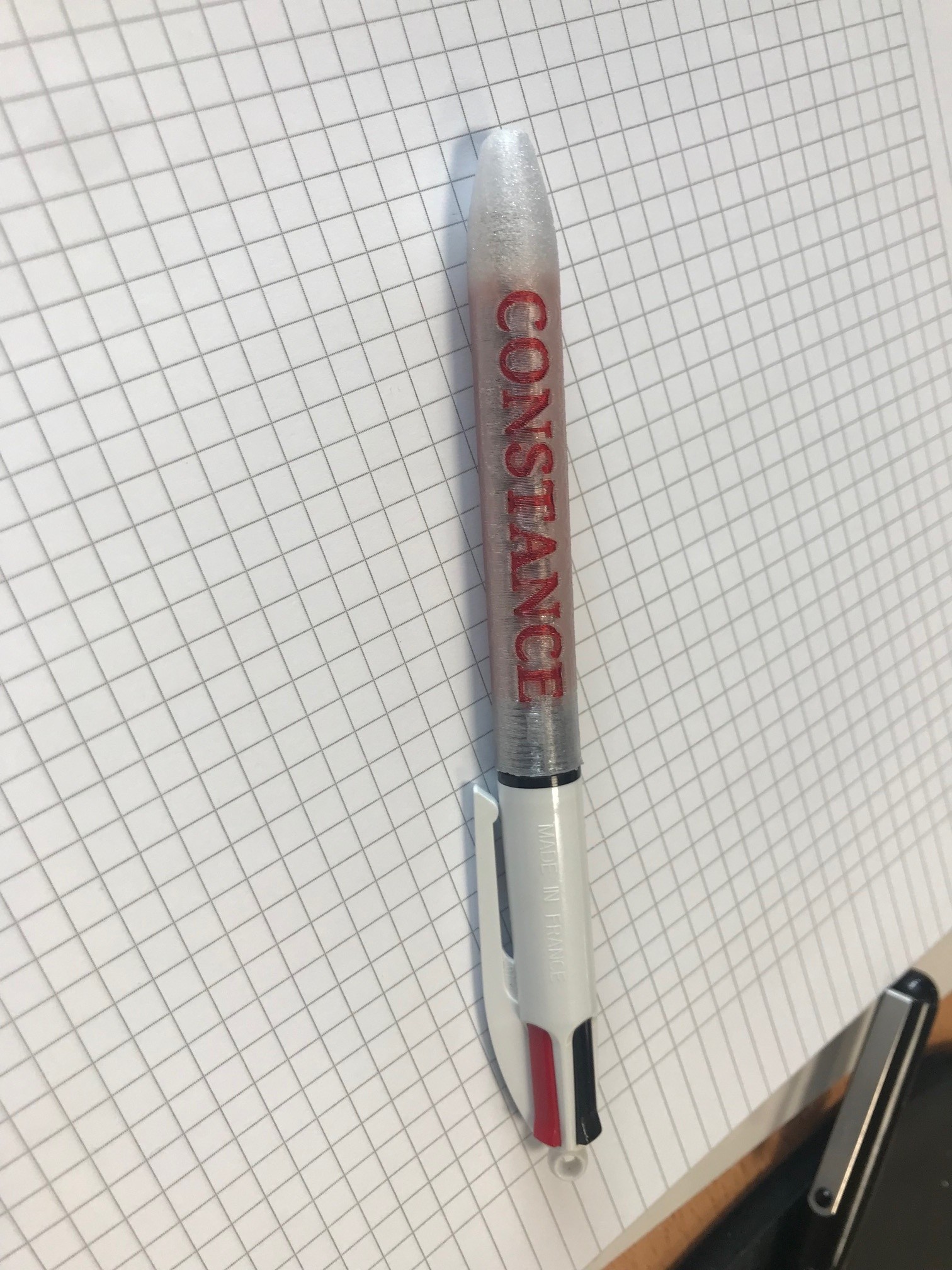 Corp stylo BIC 4 Couleurs personnalisé avec prénom Constance